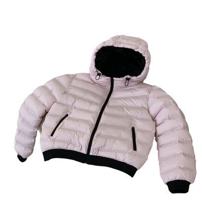 雅鹿90白鸭绒加厚短款羽绒服女