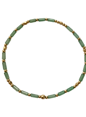 doublelu东陵玉小金珠手链女