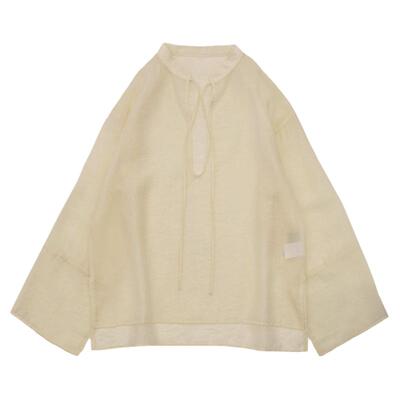 MOCA透视设计日系时尚长袖上衣