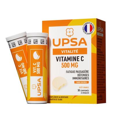 【26年10月到期】UPSA维生素C成人青少年500MG咀嚼片 30片