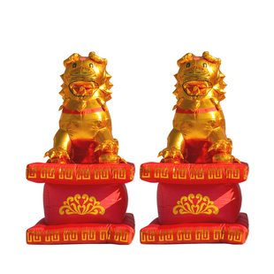 开业充气金狮子吉象麒麟庆典活动拱门节日婚庆喜字气模柱子绣球