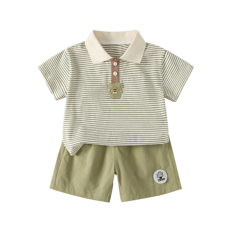 男宝宝套装夏装polo衫短袖衣服