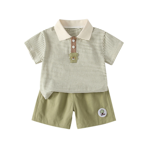 男宝宝套装夏装polo衫短袖衣服