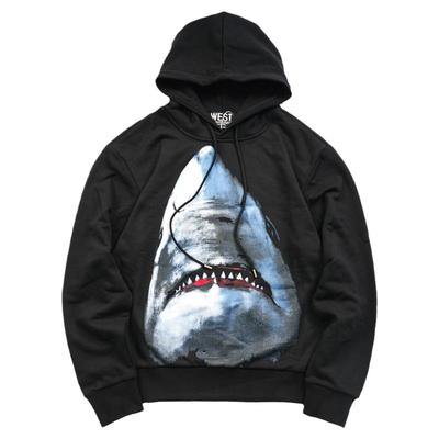 网红女潮牌大白鲨鱼连帽港风卫衣
