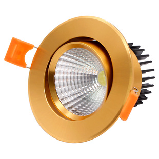 轻奢金色COB射灯嵌入式家用深防眩光客厅背景墙深藏深杯LED牛眼灯