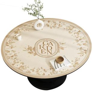 美式桌布大圆桌轻奢高级感硅胶桌垫小圆形餐桌布防水防油防滑台布