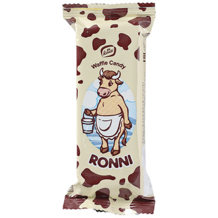 正品俄罗斯进口大奶牛威化巧克力饼干夹心混合500克零食早餐代餐