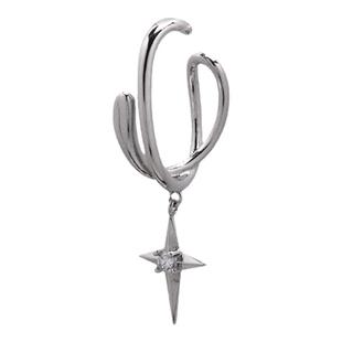 KANSAI挂耳四角星吊坠耳环ins个性小众耳饰冷淡风潮无耳洞款耳夹