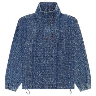 [折扣]DIESEL男女同款牛仔半拉链领卫衣外套A144700PGAH