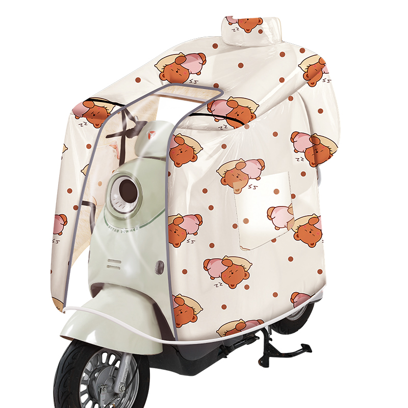 全身防水钢化膜电动车挡风被冬季加绒加厚电瓶摩托车防风防雨水罩
