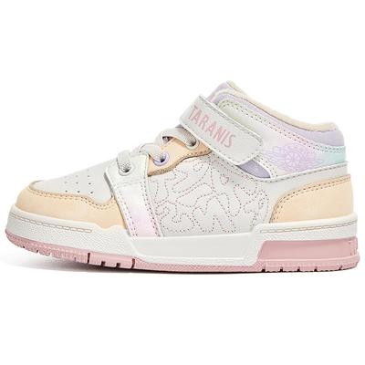 泰兰尼斯冬季新款儿童板鞋男童加绒运动鞋软底防滑舒适女童休闲鞋