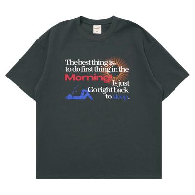 圆领套头印花T恤短袖男女夏季tee