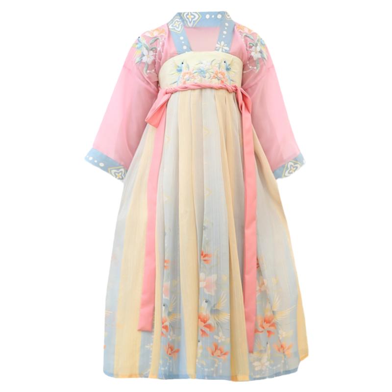 汉服女童秋款长袖襦裙