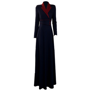 超好看的冬装连衣裙加绒加厚新款今年流行爆款气质显瘦超长裙277