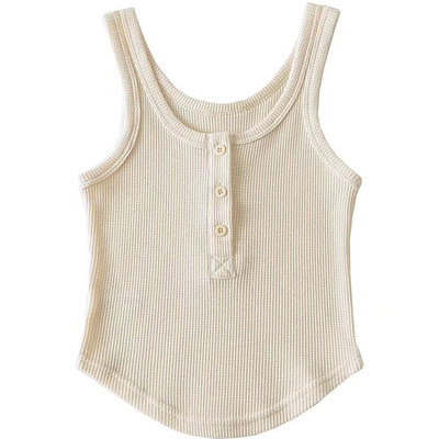 吊带美式学院风短款背心女BM风