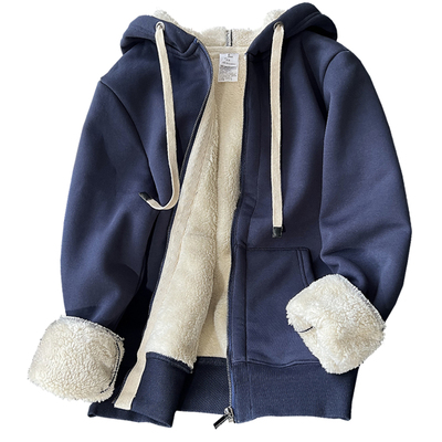 过冬小暖炉~仿羊羔绒开衫外套女