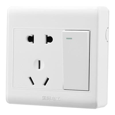 国际电工明装开关插座面板超薄