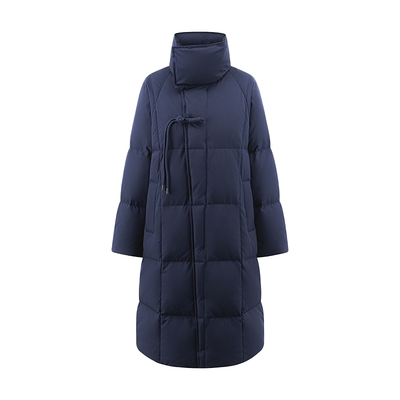 艾莱依新款中式盘扣大翻领羽绒服