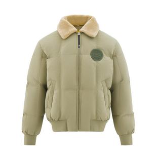 CAT卡特秋冬女士美式复古羊羔绒领飞行员羽绒服商场同款