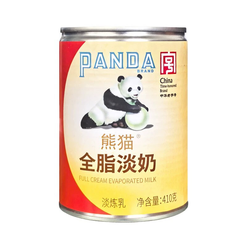 3罐 熊猫牌全脂淡奶410克/罐装炼乳 港式奶茶甜品咖啡烘焙原料