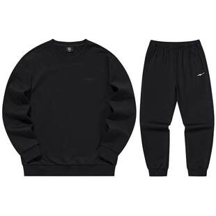 鸿星尔克运动套装男春季新款男士运动服圆领卫衣直通卫裤男装衣服