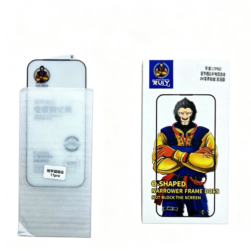 锐影适用苹果iPhone13-17系列细窄边高清高透钢化膜批发防指纹300C大弧度高铝电镀膜