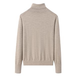 高品质款~68支精纺100纯山羊绒衫女士高翻领套头针织打底毛衣百搭