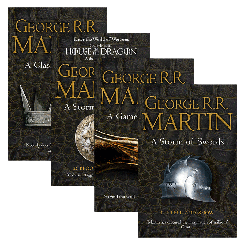 英文原版 A Song of Ice and Fire 冰与火之歌1-3卷4册 科幻魔幻小说 权力的游戏 列王的纷争 英文版 进口英语原版书籍