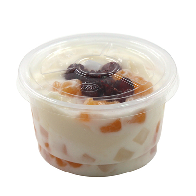 带盖一次性耐高温透明双皮奶杯