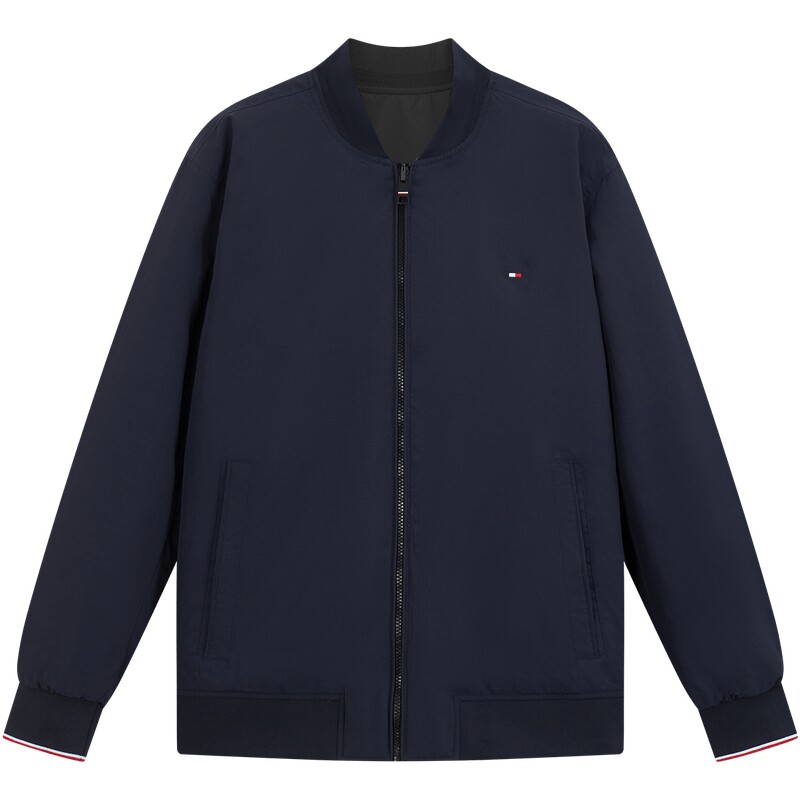 Tommy男装双面穿棒球棉服夹克