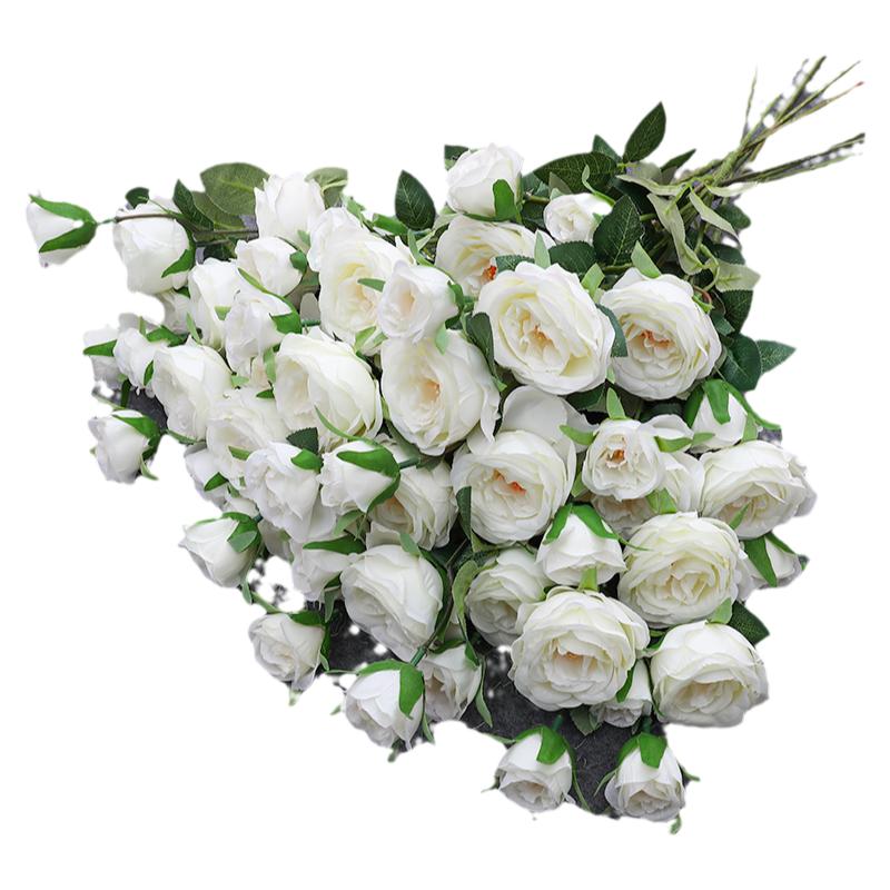 白色仿真花婚礼花材婚庆绢花假花