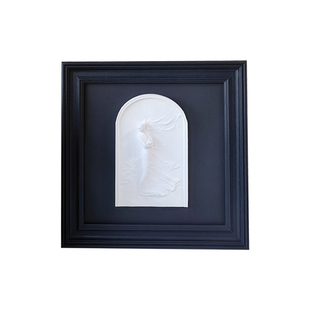 以琳画框复古黑色配黑色底卡装石膏像相框实木相框挂墙摆台装裱