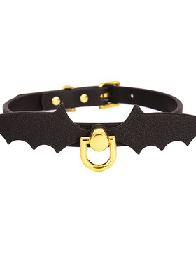 天使的翅膀项圈真皮真皮项圈