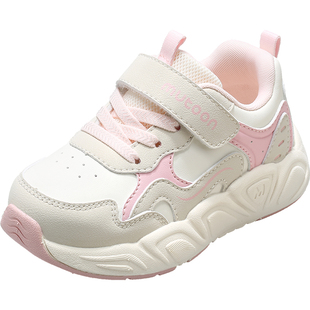 牧童儿童运动鞋春秋新款轻便皮面男童宝宝鞋小童减震女童休闲鞋子