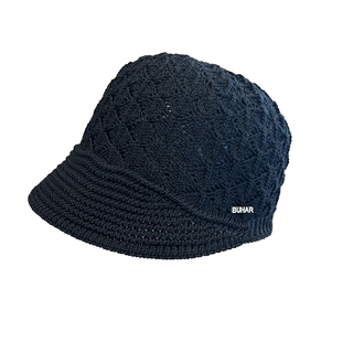 镂空透气马术帽女夏季时尚可折叠遮阳帽子百搭显脸小针织鸭舌帽潮