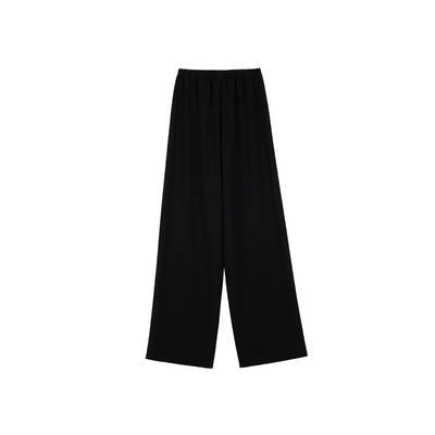 日本进口三醋酸松紧腰通勤阔腿裤