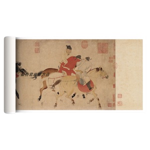 任仁发传世古画临摹客厅装饰字画