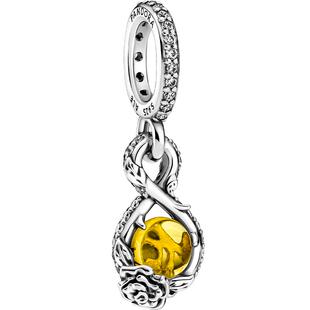 Pandora潘多拉奥莱永恒符号与玫项链吊坠串珠礼物