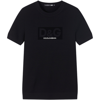 BM字母暗纹印花短袖T恤