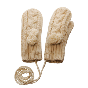 冬季男女士粗麻花马海毛挂脖加绒加厚保暖毛线学院包指手套礼盒装