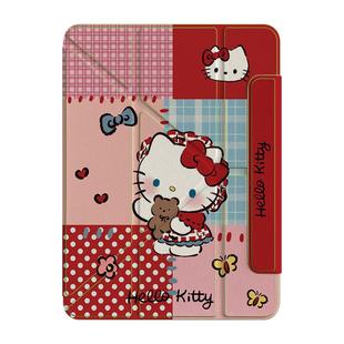 格纹小红帽猫咪磁吸分离可拆卸iPadAir6保护套新款2024适用苹果iPad10保护壳mini7平板Pro11寸Air5带笔槽女款
