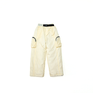 PinkTeddy童装口袋工装羽绒裤冬季新款儿童女童黄色保暖长裤子