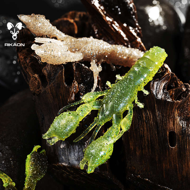 RIKAON拳击虾软饵小龙虾形软虫饵倒钓德州铅头钩鲈鱼黑坑路亚假饵