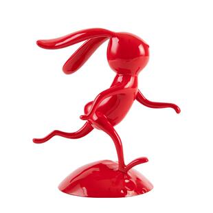 阿斯蒙迪红色生肖兔子桌面摆件玄关装饰生日礼物艺术品雕塑苏凌志