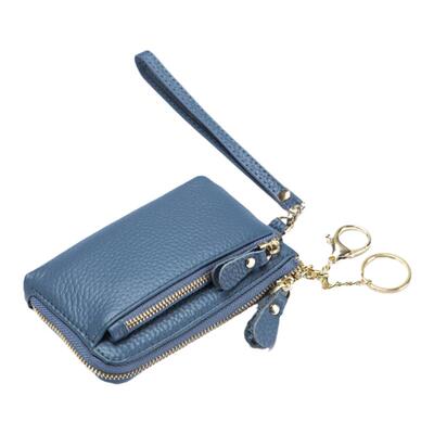 真皮手拿零钱包多功能短款小手包