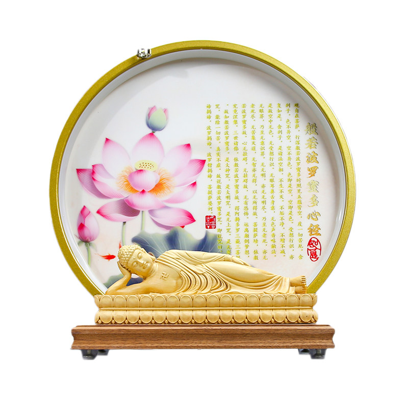中式禅意佛像摆件睡佛茶桌书房玄关摆放释迦牟尼大日如来佛祖卧佛