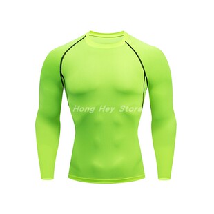 Men's Sports T-Shirt Crewneck Long Sleeves Fitting Gym Tops