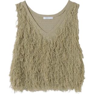 JEANASIS背心女2025年夏季新款通勤休闲无袖V领流苏上衣574592