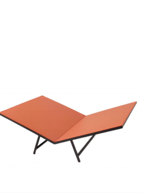 简约现代铁+皮革书桌书架摆件