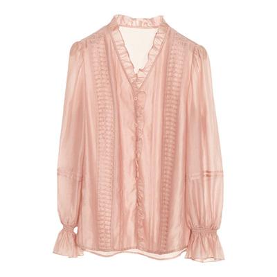 迪卡轩春季薄莱赛尔衬衫女